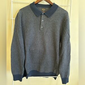 J Crew cashmere sweater polo in navy